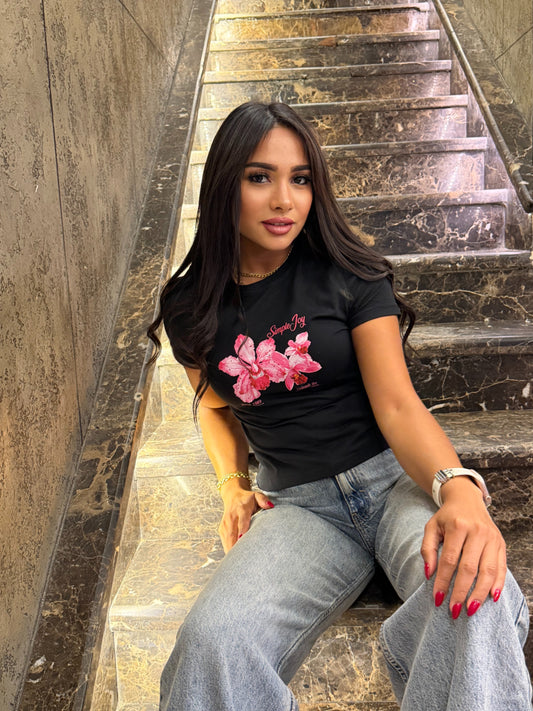 Lily Baby Tee - Black