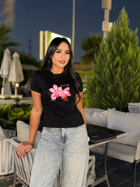 Lily Baby Tee - Black
